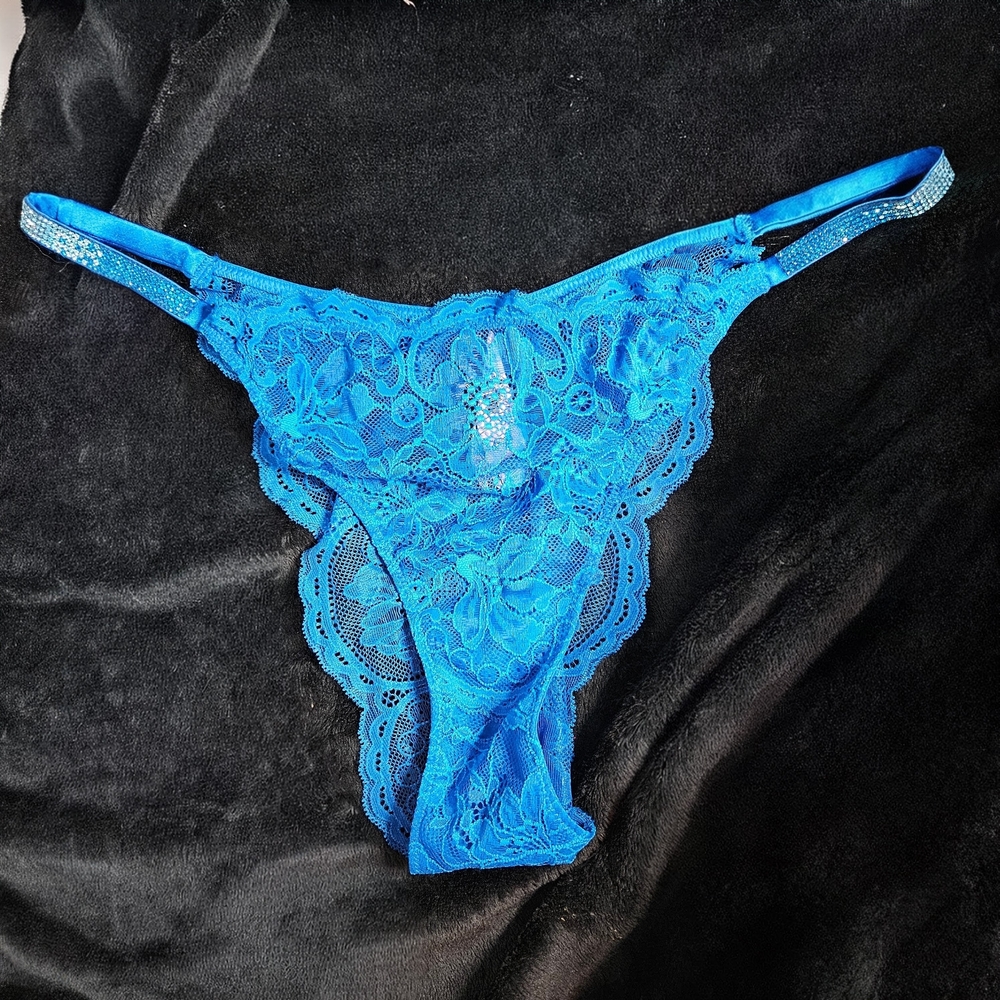 Victoria's Secret Blue Lace Women's Cheeky